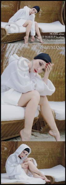 Female model photo shoot of Alina Belochka by a HUMAN ad in MIAMI, makeup by Nikita-gatita