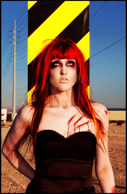 Female model photo shoot of Make Monsters Not War in Las Vegas desert