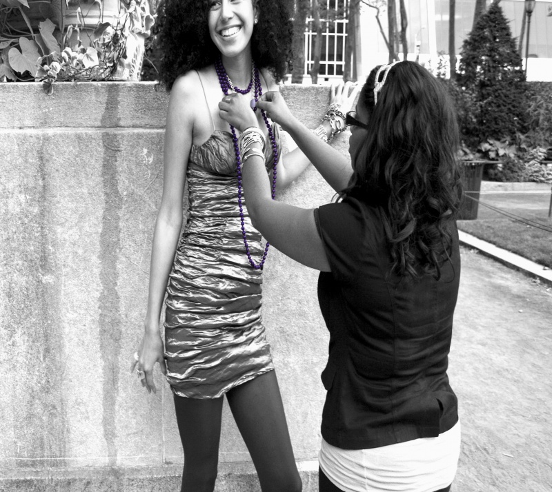 Female model photo shoot of Aynoucka in Bryant Park