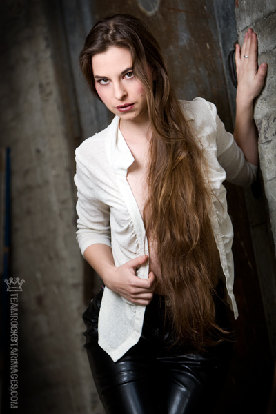 Female model photo shoot of VyL8 - Aubrey by steve prue in varet studios.