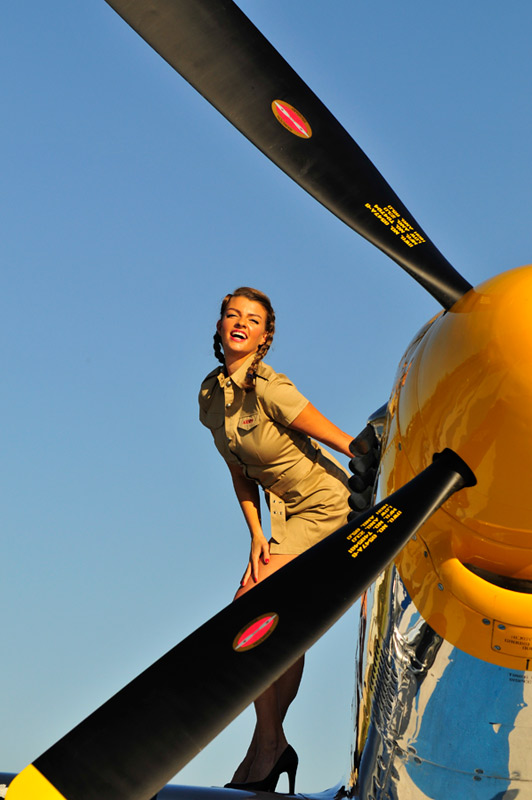 Male and Female model photo shoot of Warbird Pinup Girls and HamiltonSmith