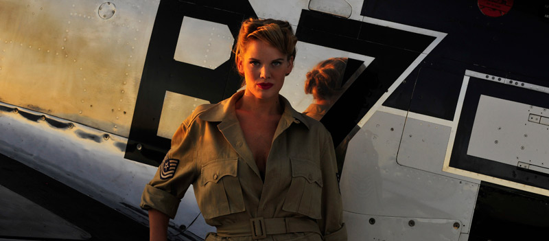 Male and Female model photo shoot of Warbird Pinup Girls and Lindsay Caldwell