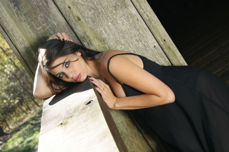 Female model photo shoot of Robyan in Ol' Covered Bridge, Brookfield Mo