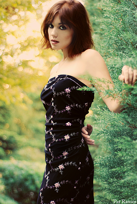 Female model photo shoot of Arezu Monika by Pat Ramos in tea garden
