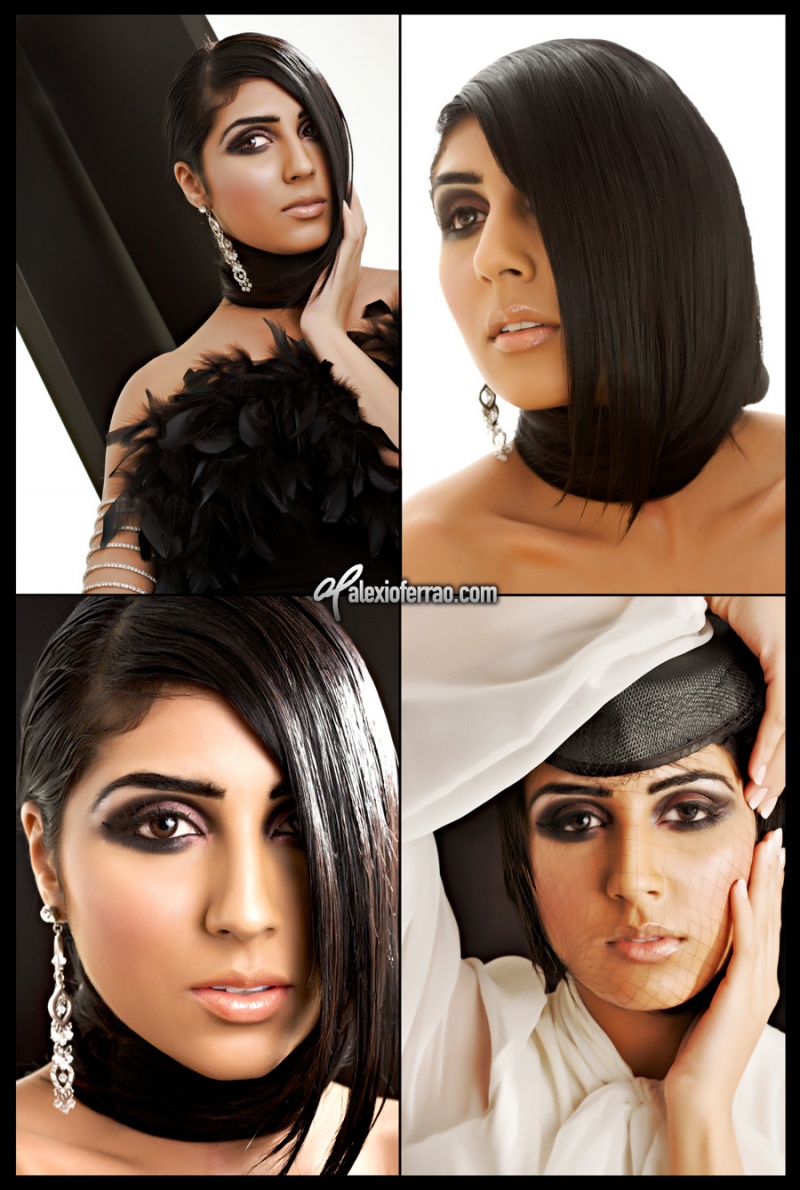 Male and Female model photo shoot of A L E X I O and Raheela  in Studio, hair styled by MarUsh Artists, makeup by MarUsh Hair and Make Up