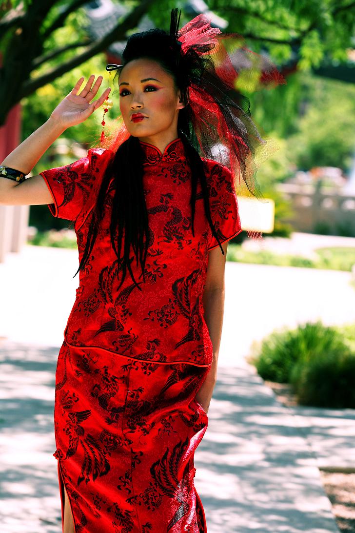 Female model photo shoot of Oanh Kim Nguyen in Chinese Cultural Center in Arizona