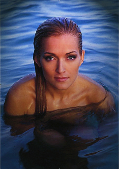 Female model photo shoot of lamoureux in Hawaii's Ocean 