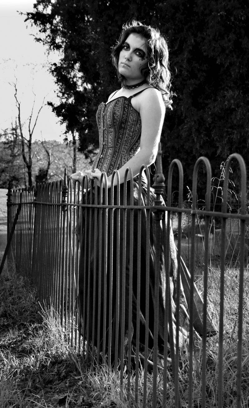 Female model photo shoot of Daya Groves in Earlington Cemetery/Earlington, KY