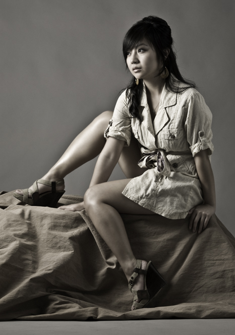 Female model photo shoot of JPurpPhoto and diana vue in studio