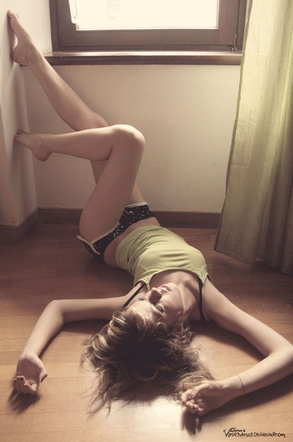 Female model photo shoot of Valentina Bernardi in my house