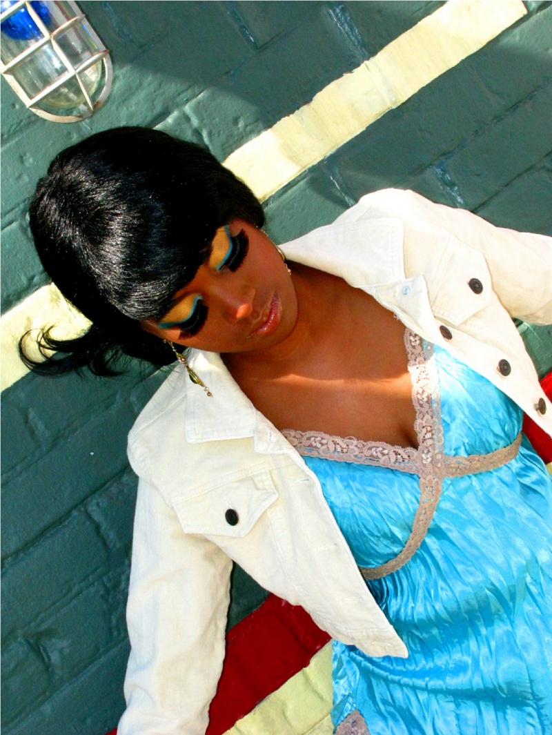 Female model photo shoot of Krock  in Charleston, SC, makeup by kikeara