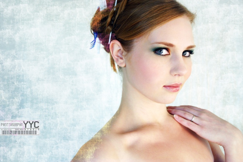 Female model photo shoot of Charlene Nelson by YYC Studio, makeup by Lisa Hehr