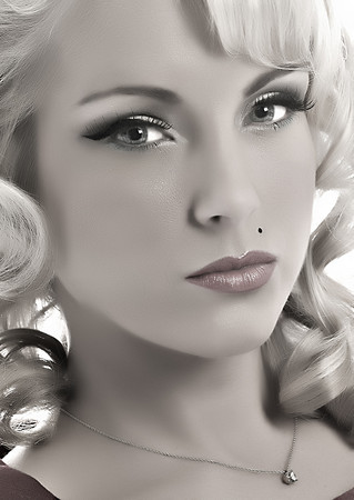 Female model photo shoot of Aubrey Moon by Larry Dandridge, makeup by autumnstyles
