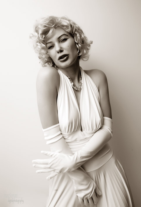 Female model photo shoot of MarilynMonroe lookalike by franz soprani in London