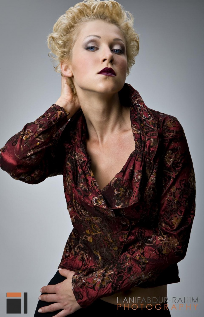 Female model photo shoot of Inga Lozda by Hanif Abdur-Rahim, makeup by Caroline Van Haastert