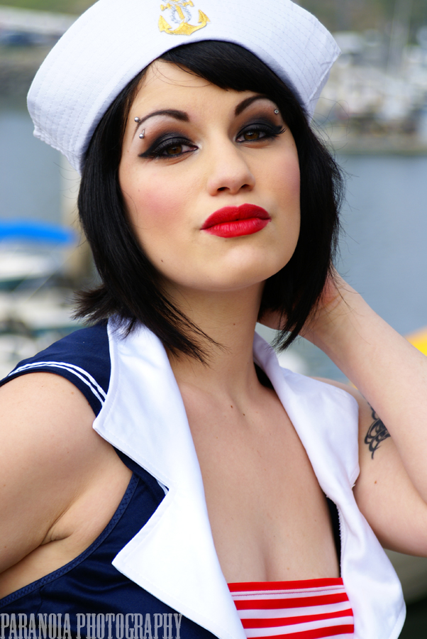 Female model photo shoot of Paranoia Photography and Gunner  Bee in Oceanside Harbor