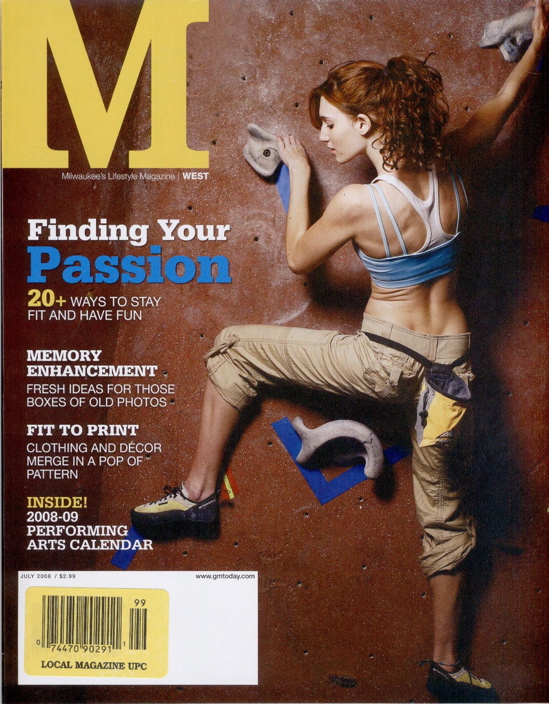 Female model photo shoot of KymberlyAnn by Nathan B Harrmann in Adventure Rock Climbing Gym