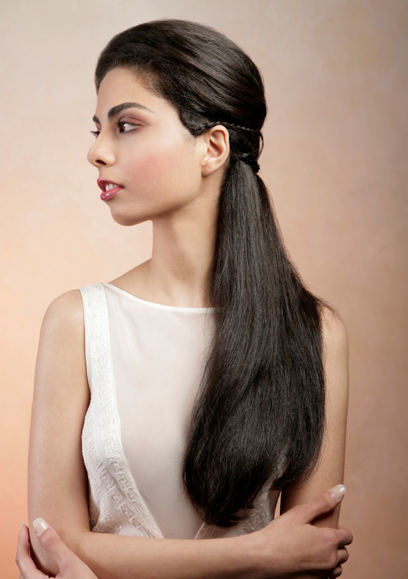 Female model photo shoot of Sara N N by maestro lucian in L'Oreal institute , hair styled by Bill Schrlau