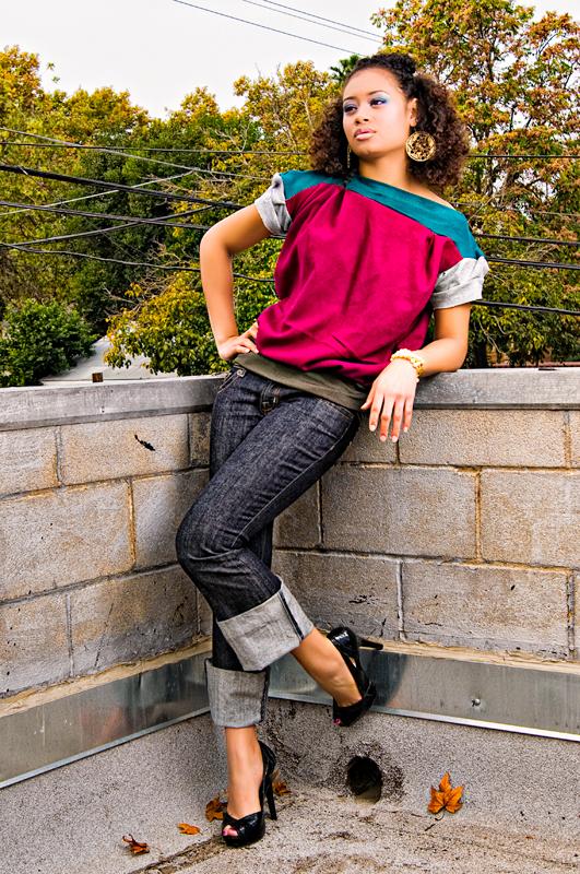 Female model photo shoot of MONET TURNER by J Sharp  in Omnia Music Studio Rooftop/ Sacramento, wardrobe styled by FineTuned 916