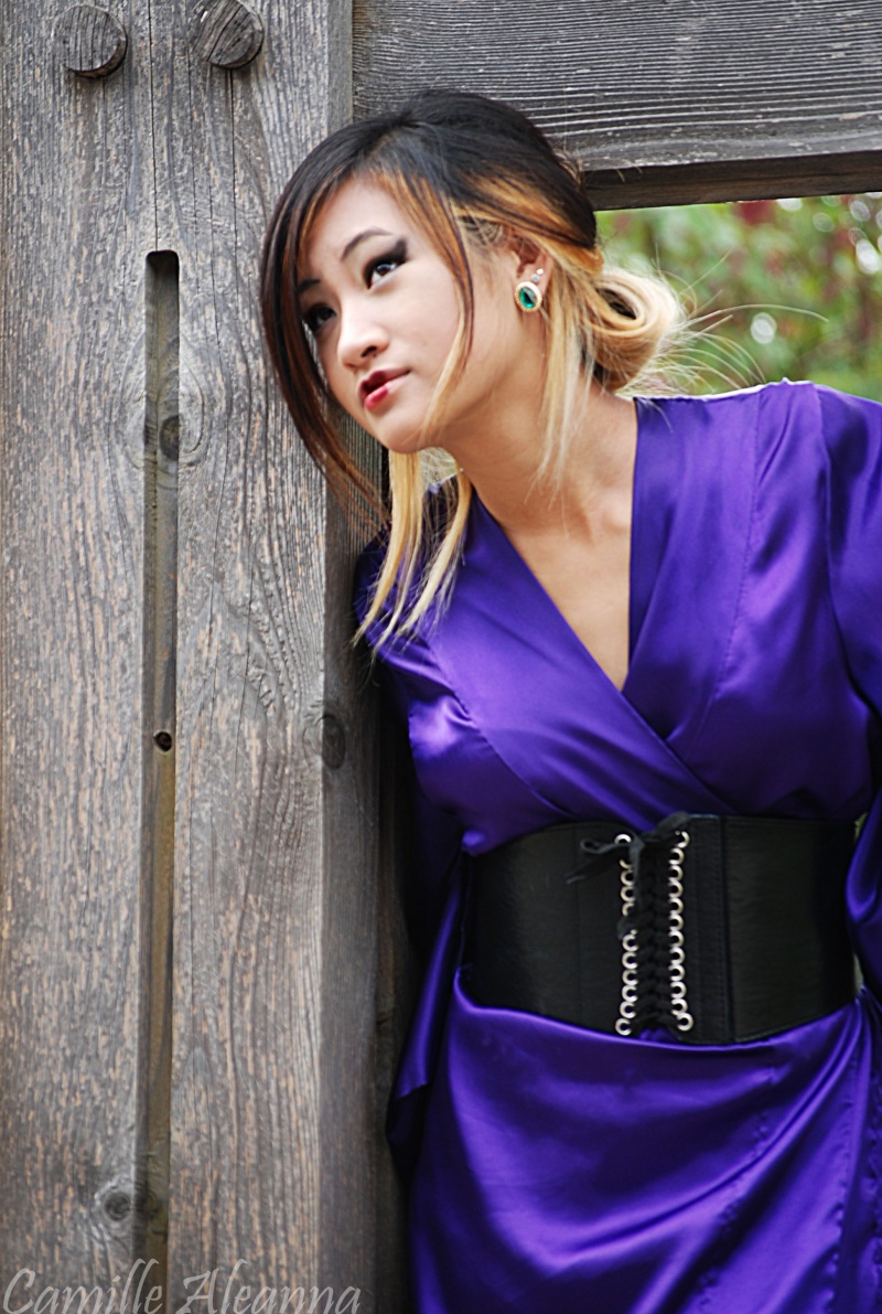 Female model photo shoot of CAMCO by StreppyPoo in Kariya Park, clothing designed by Erica Smith-