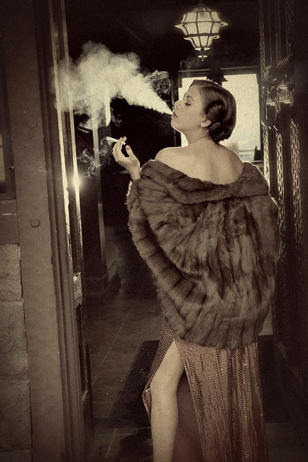 Female model photo shoot of Bekka McBride in Castle in the Clouds