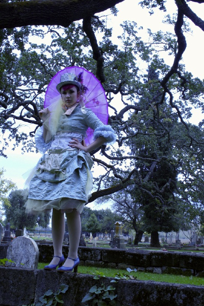 Female model photo shoot of Draya Monster in Rockville Cemetery, CA