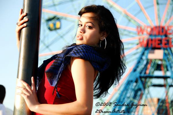 Female model photo shoot of Daymar in Coney Island