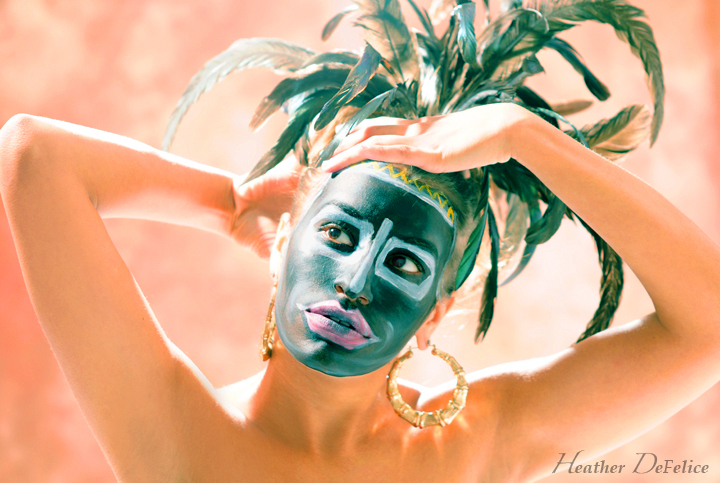 Female model photo shoot of Ladyboss Neek by Heather DeFelice in Studio, body painted by JZino