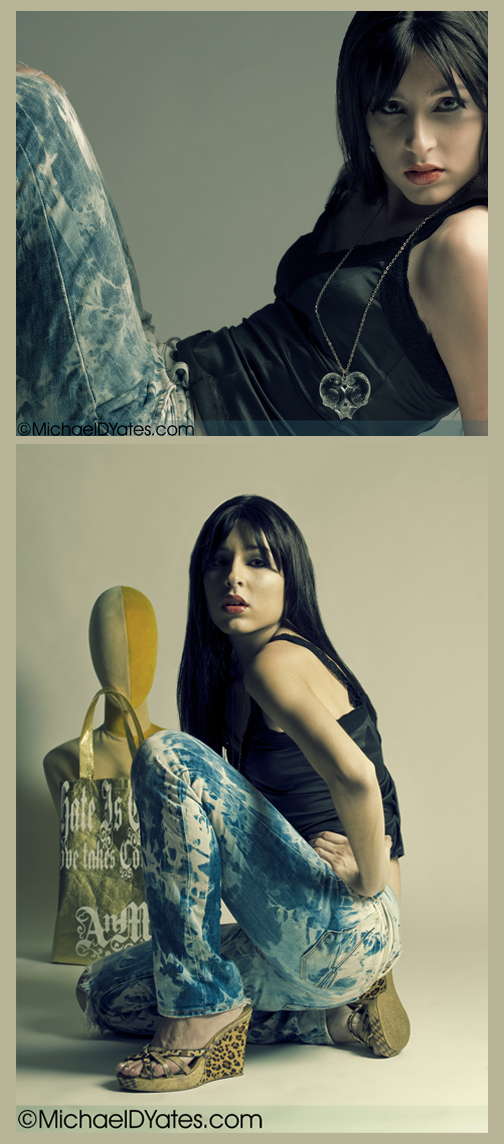 Female model photo shoot of Jennyfer Mariposa by MichaelYatesPhotography in Studio at Brooks, makeup by DarlingArtistry
