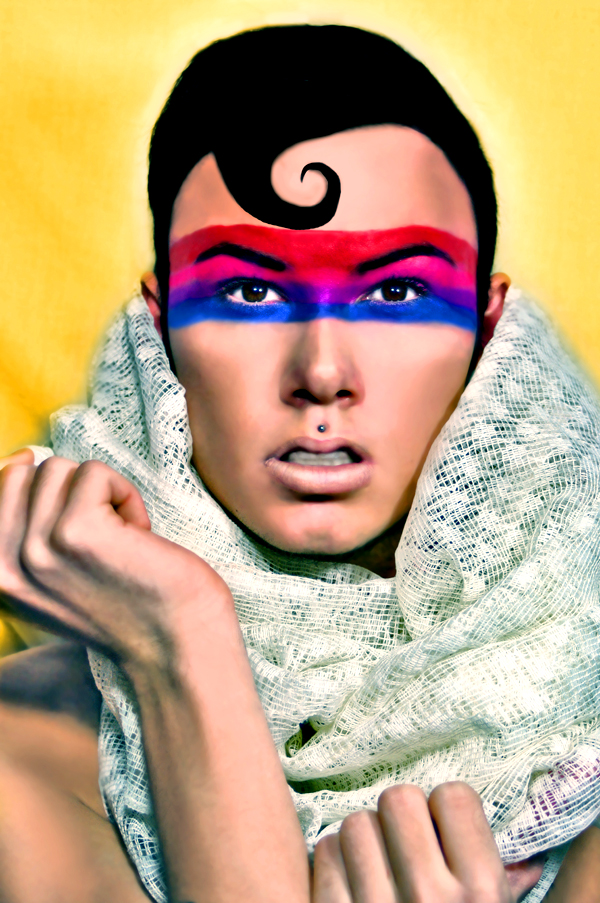 Male model photo shoot of Justin Vaine Makeup by bobby Ray photo Art in New York