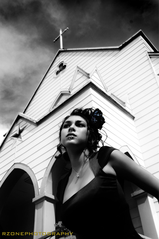 Female model photo shoot of RZONEphotography and Mercy M Texeira in Church 