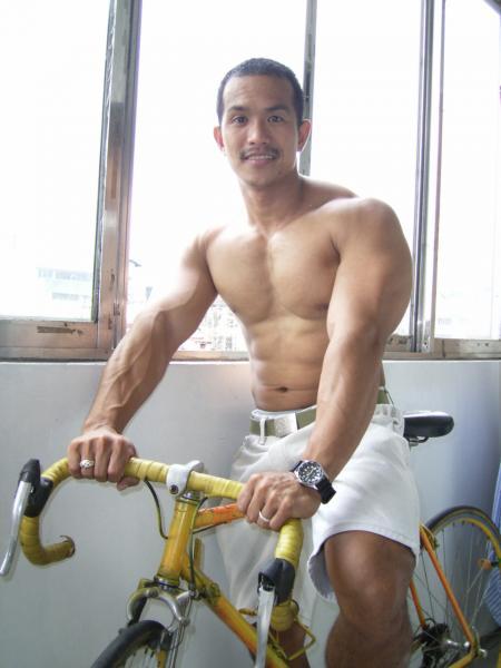 Male model photo shoot of Raphael Crisologo in at the gym Makati City