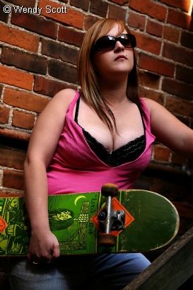 Female model photo shoot of Skater Girl by The Boudoir Bettys