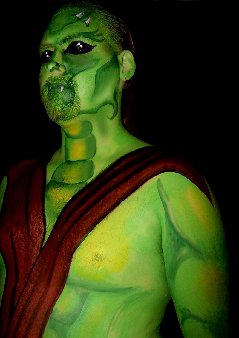 Male model photo shoot of Emptymyth, body painted by Lady Face of Denver