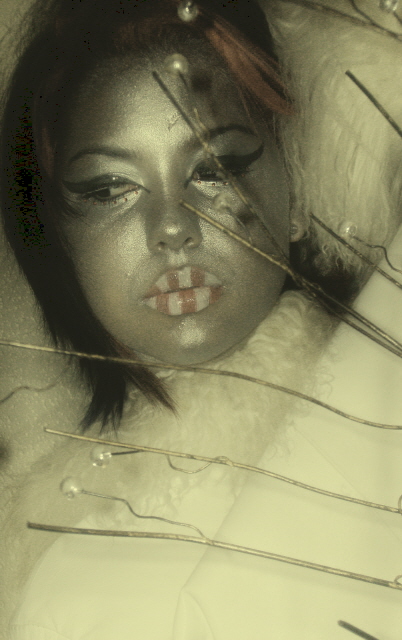 Female model photo shoot of Cyndi Frias, makeup by lbmakeup