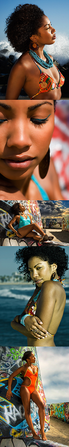 Male and Female model photo shoot of Nick Carlson and At ItGirlMeena in Venice Beach, California