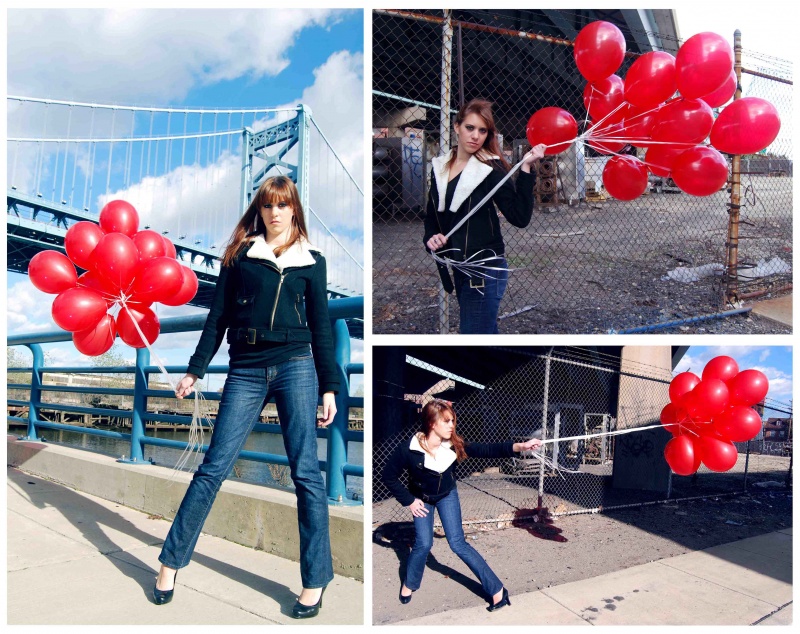 Female model photo shoot of Hanna Katarzyna and LindsyAnne in north philly/penn's landing.