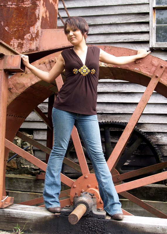 Female model photo shoot of Mandie1025 in at the mill