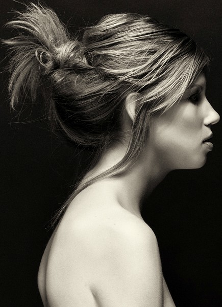 Female model photo shoot of Boston Blondie by Steffon John Studio, makeup by Media Makeup