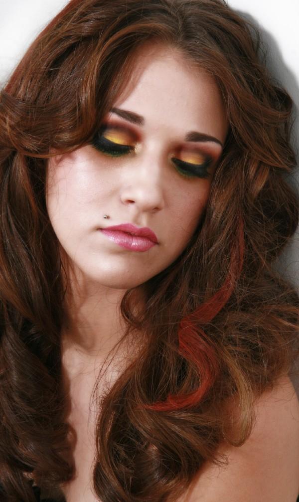 Female model photo shoot of Rio Makeup Art in Arcs Salon, Tulsa
