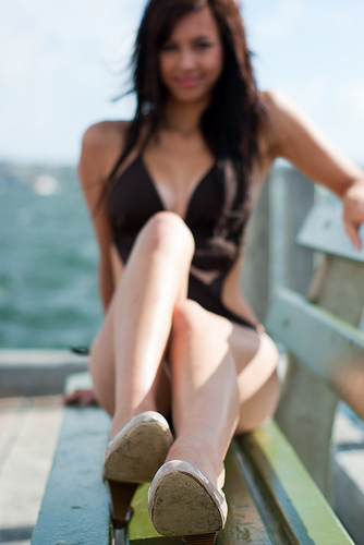 Female model photo shoot of chantelle james in peppermint grove- claremont jetty