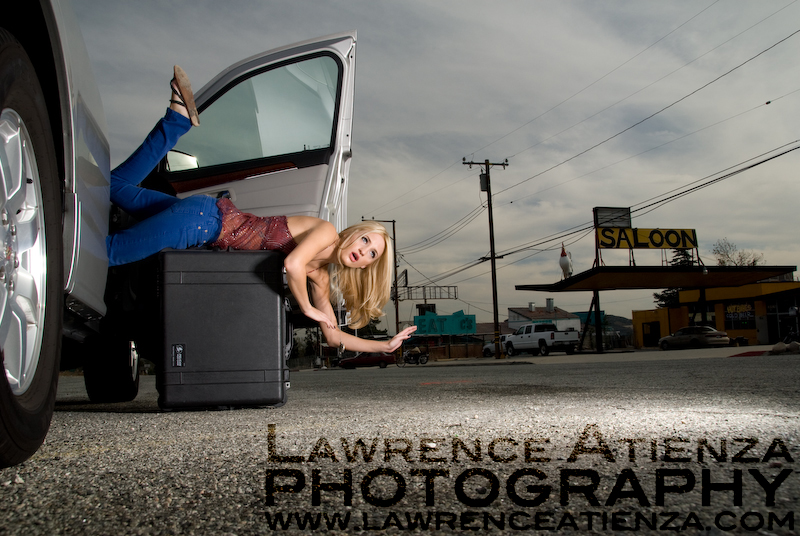 Male and Female model photo shoot of Lawrence Atienza and Skylar Samantha in Along Route 66, hair styled by Beauty by Grace