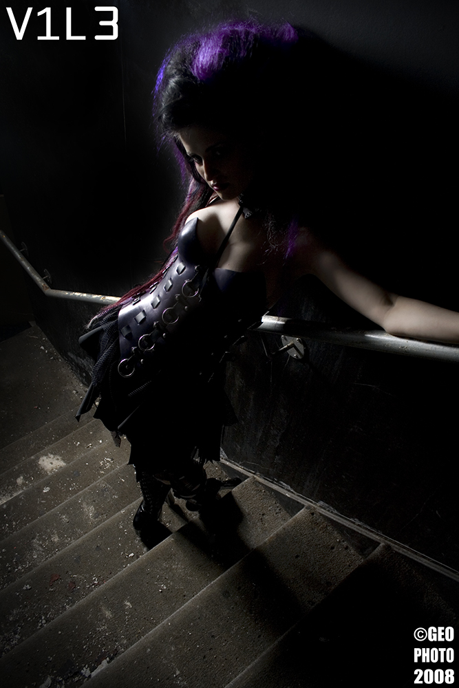 Female model photo shoot of Ephemere_M by GeoPhoto, clothing designed by House of Vile