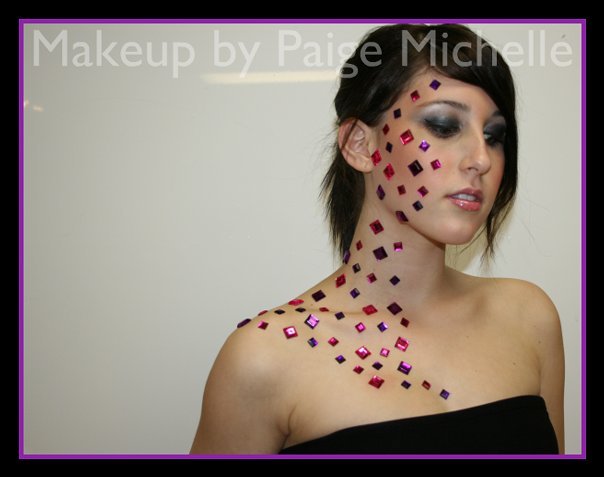 Female model photo shoot of Michelle Olson Makeup in Tangles Hair Studio