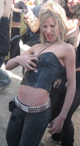 Female model photo shoot of Modela Yvonne in Burning Man:  Black Rock Desert, NV