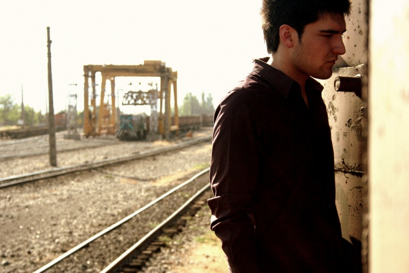 Male model photo shoot of Nico Rios in Los Andes Old Train Station
