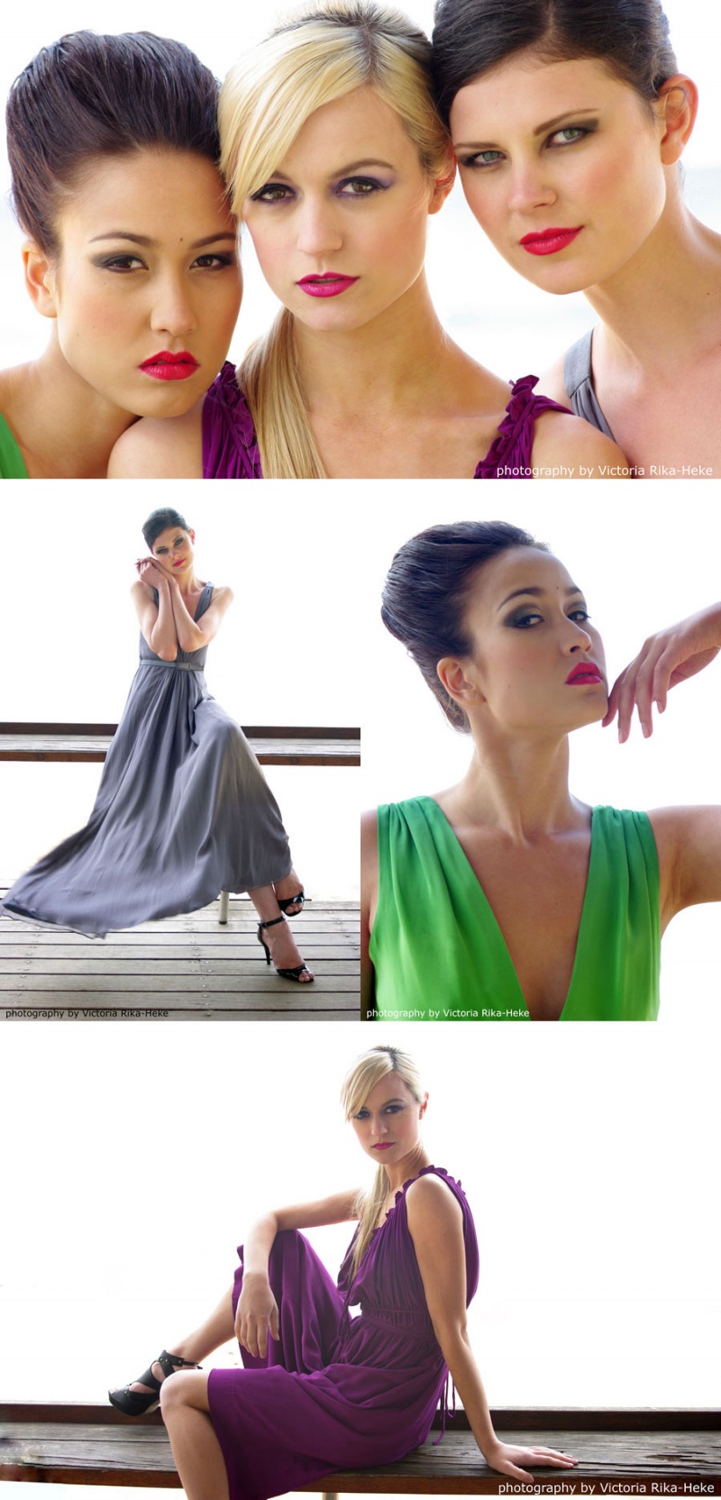 Female model photo shoot of Victoria Rika-Heke, m0m0, Olya B and Rebecca Frith, makeup by Stephanie Siame and Tina Vu