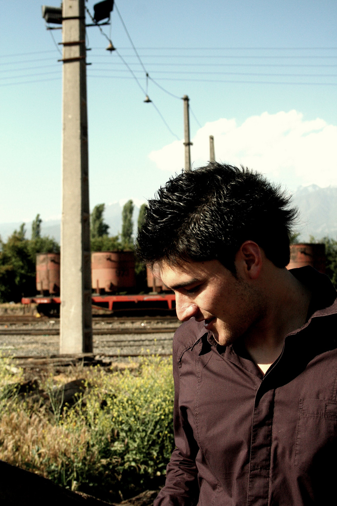 Male model photo shoot of Nico Rios in Los Andes Old Train Station