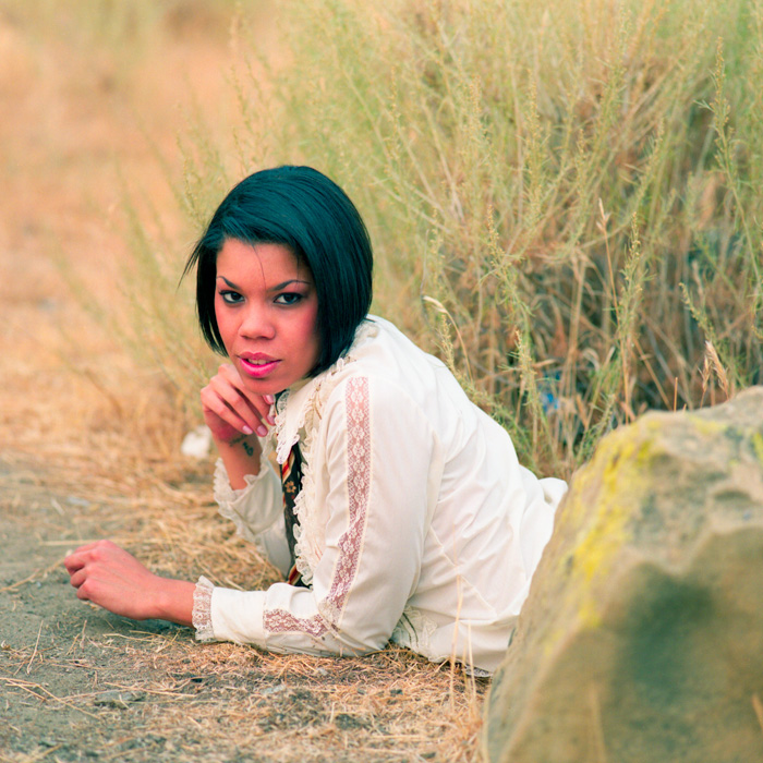 Female model photo shoot of JanetteMarie by ErinTheArtist-Analog in a valley in California