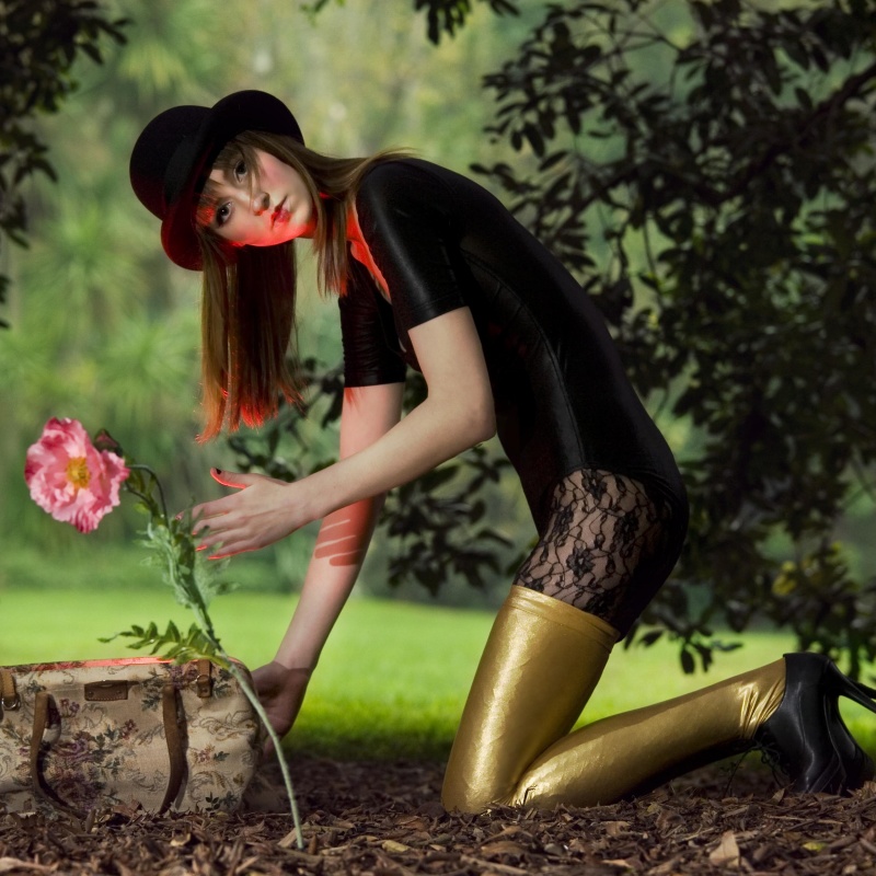 Female model photo shoot of Melissa Stasinowsky by Mrs Paul in Botanical Gardens